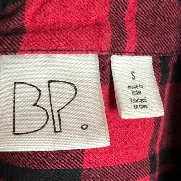 Cowboy Skelton Flannel Plaid Shirt Shacket Crop Top SMALL Oversize Unique Red - Picture 6 of 6